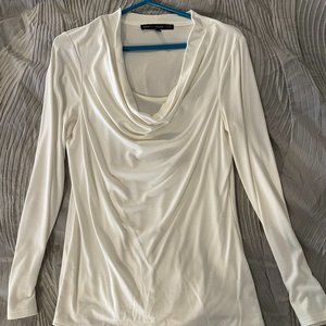 White long-sleeve top